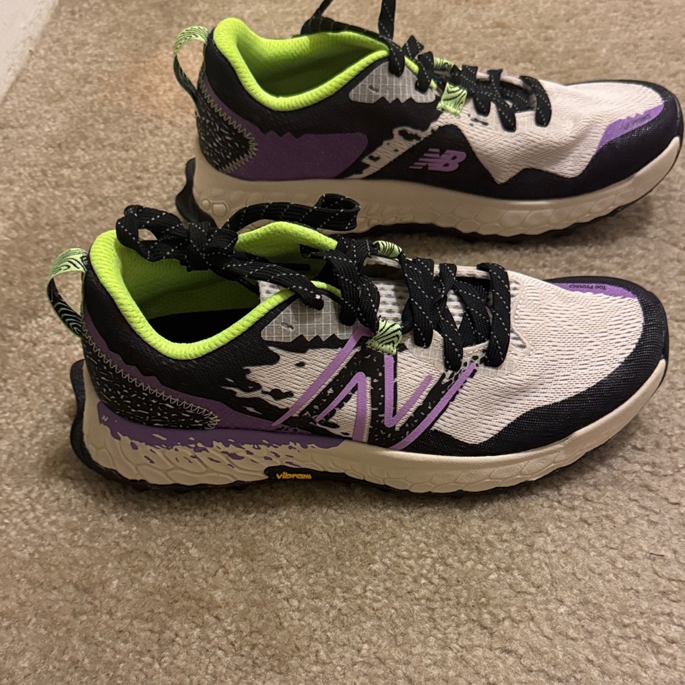New Balance White and Purple Athletic Shoes